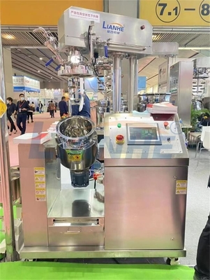 High Shear Lab Emulsifying เครื่องผสมความร้อน 5L 10L Homogenizer สูญญากาศ Emulsifier Tank