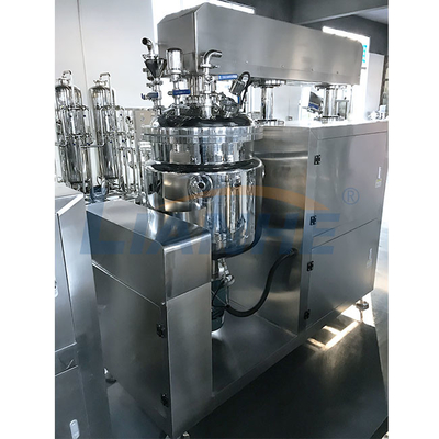 เครื่องผสมอิมัลซิไฟเออร์สูญญากาศ 100L ชนิดยกไฮดรอลิกผสมสองทิศทาง