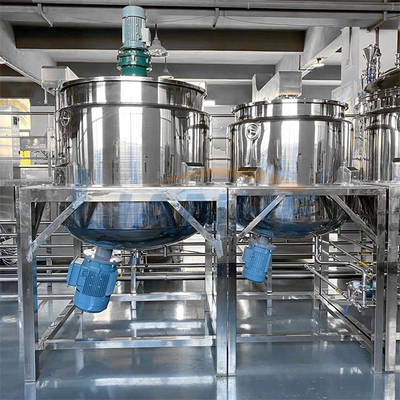 SUS316L High Shear Emulsifier Mixer เครื่องทำผงซักฟอกเหลวพร้อมเครื่องทำความร้อนและ Homogenizer