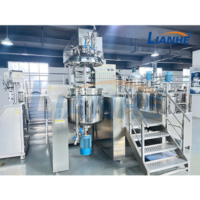 หน้าจอสัมผัสเครื่องผสมอิมัลซิไฟเออร์ 200L สุญญากาศหมุนเวียน Homogenizer เครื่องทำเครื่องสำอาง