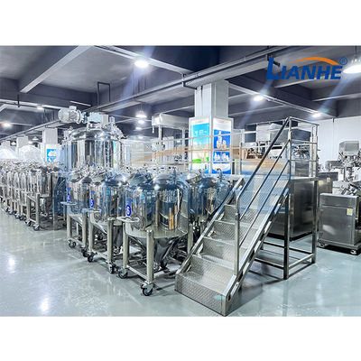 เครื่องทำความร้อนด้วยไอน้ำสูญญากาศเครื่องผสมอิมัลซิไฟเออร์ถังผสมครีมเครื่องสำอางพร้อม Agitator