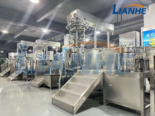 300L เครื่องสำอางเครื่องผสมสูญญากาศ Homogenizer ครีมทาหน้าเครื่องทำ