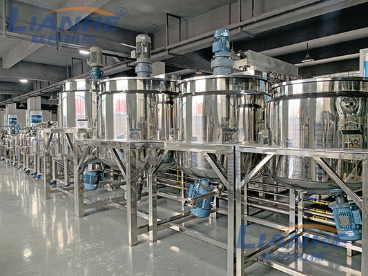 เครื่องทำเจลอาบน้ำแชมพู 2000L Hand Sanitizer Homogenizer Mixer