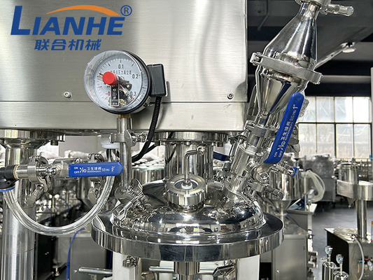 5L High Speed ​​Lab Cream อิมัลซิไฟเออร์สูญญากาศ Homogenizer Lotion เครื่องผสมสูญญากาศ