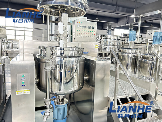 เครื่องผสมครีมโฮโมจีไนเซอร์สูญญากาศหมุนเวียนภายในและภายนอก 300L