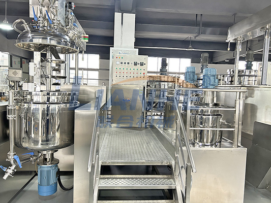 เครื่องผสมครีมโฮโมจีไนเซอร์สูญญากาศหมุนเวียนภายในและภายนอก 300L