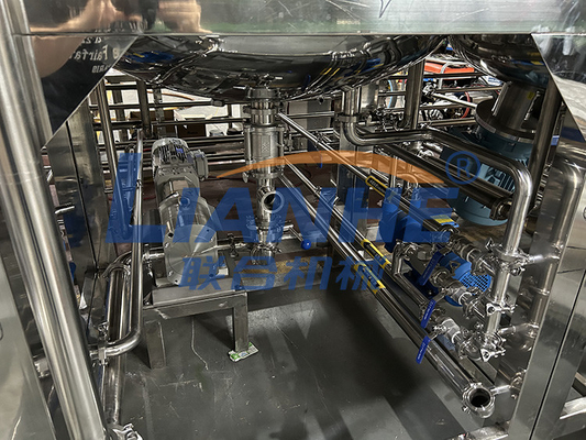 PLC 1000L เครื่องผลิตเครื่องสำอาง Emulsifying Homogenizer Paste Ointment Mixer