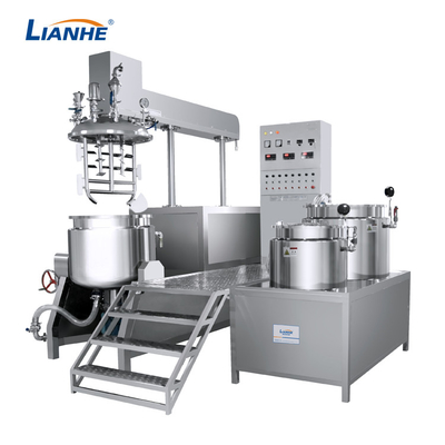 Double Shear Cream สูญญากาศเครื่องผสมอิมัลซิไฟเออร์ 120 องศา PLC Control