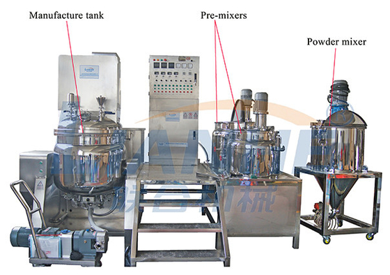 อุปกรณ์การผลิตยาสีฟัน ISO 300L, เครื่องทำเครื่องสำอาง SUS316L