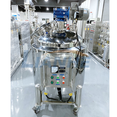น้ำเชื่อมคงที่ฝาครอบ โฮโมจีไนเซอร์ อิมัลซิไฟเออร์มิกเซอร์ Vertical PLC Control