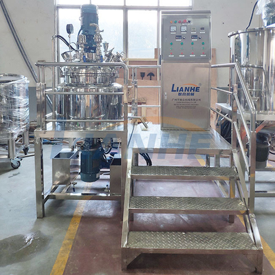 65 รอบต่อนาที 100L อิมัลซิไฟเออร์สุญญากาศผสม โฮโมจีไนเซอร์ สำหรับเครื่องสำอาง