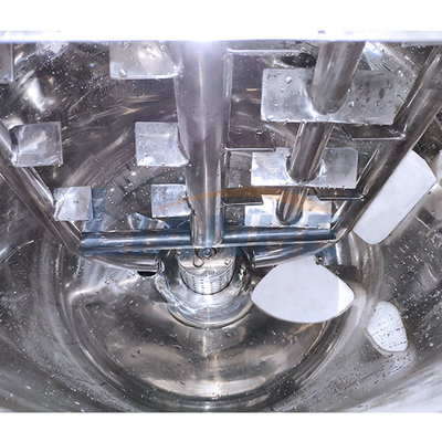 อุปกรณ์การผลิตเจลทำความสะอาดมือ 1.5KW, 2 Jackets โฮโมจีไนเซอร์ Mixer สำหรับเครื่องสำอาง