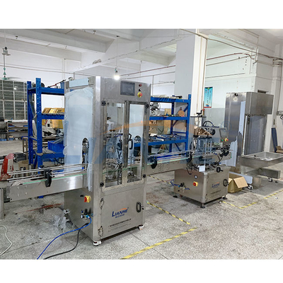 PLC Control เครื่องบรรจุของเหลวอัตโนมัติวัสดุป้องกันการกัดกร่อน SUS304