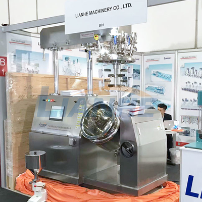 เครื่องผสมอิมัลซิไฟเออร์แรงเฉือนสูงสูญญากาศ 100L ชนิดยกไฮดรอลิกกันสนิม