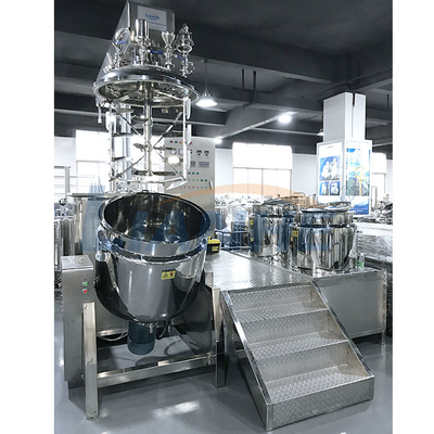 CE สูญญากาศ 300L High Shear Emulsifier Mixer โฮโมจีไนเซอร์ ไฮดรอลิก Lifting