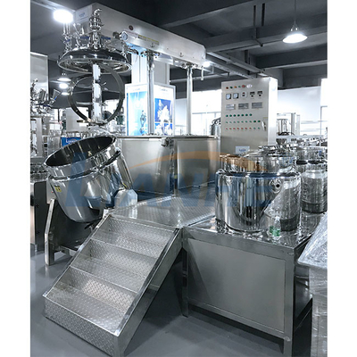 CE สูญญากาศ 300L High Shear Emulsifier Mixer โฮโมจีไนเซอร์ ไฮดรอลิก Lifting