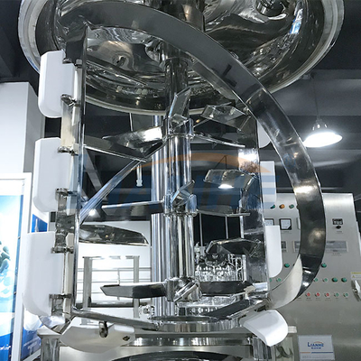 CE สูญญากาศ 300L High Shear Emulsifier Mixer โฮโมจีไนเซอร์ ไฮดรอลิก Lifting