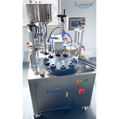 LIANHE เครื่องบรรจุหลอดอัลตราโซนิกควบคุม PLC กึ่งอัตโนมัติ