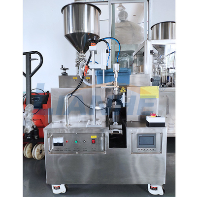 เครื่องบรรจุและปิดผนึกท่อพลาสติก PLC กันสนิมมีเสถียรภาพกึ่งอัตโนมัติ