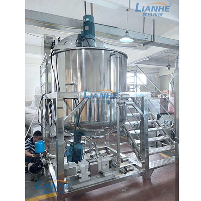 สบู่เหลว 3000L เครื่องผสมอิมัลซิไฟเออร์แรงเฉือนสูงเครื่องทำความร้อนด้วยไอน้ำ