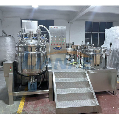 SUS316L เครื่องผสมอิมัลซิไฟเออร์แรงเฉือนสูงเครื่องสำอาง 300L ปุ่มควบคุม