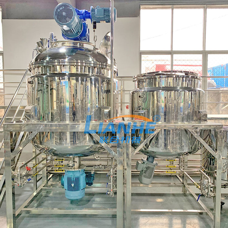 65 รอบต่อนาที 1000L เครื่องผสมโลชั่นเครื่องสำอาง, เครื่องทำครีมชนิดคงที่